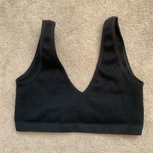 Black Ribbed Urban Outfitters Bralette